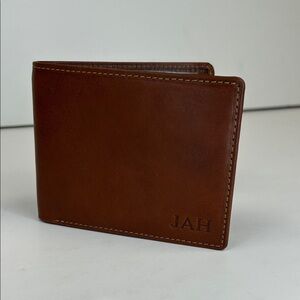 Elegant Brown Leather Card Holder